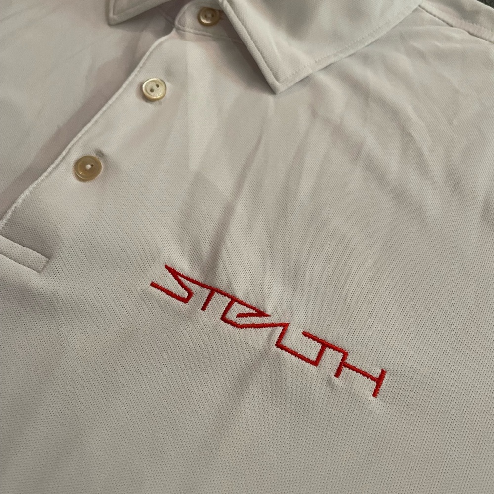 Peter Millar TaylorMade branded Stealth polo shirt. Brand new size large